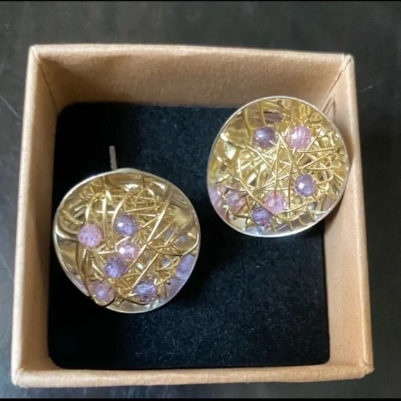 Elegant ITALIAN Real Gold 14K Wire Earrings - Picture 8 of 8